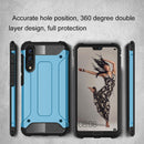 For Huawei P20 Full-body Rugged TPU + PC Combination Back Cover Case (Blue)