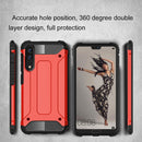 For Huawei P20 Full-body Rugged TPU + PC Combination Back Cover Case (Red)