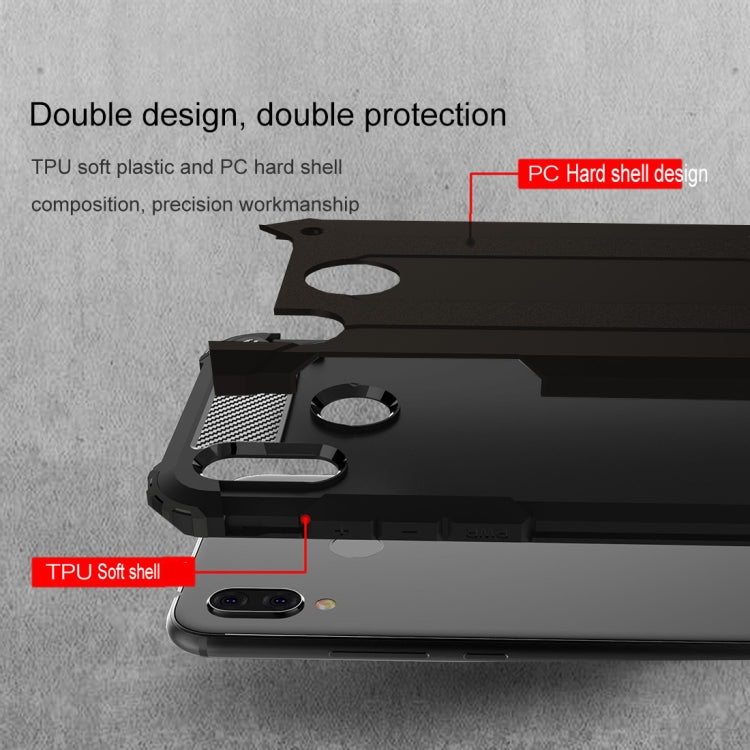 For Huawei P20 Lite Full-body Rugged TPU + PC Combination Back Cover Case(Black)