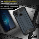 For Huawei P20 Lite Full-body Rugged TPU + PC Combination Back Cover Case (Navy Blue)