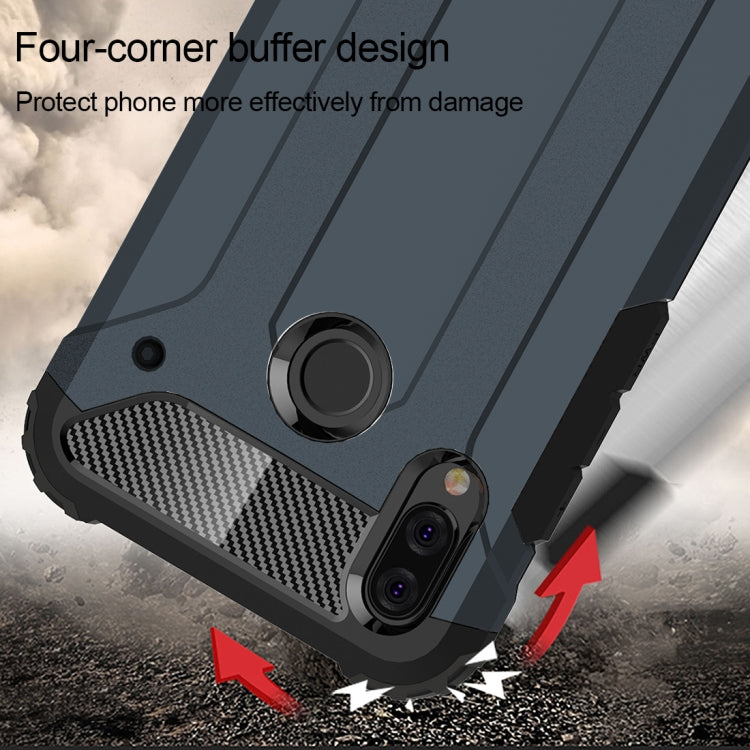 For Huawei P20 Lite Full-body Rugged TPU + PC Combination Back Cover Case (Navy Blue)