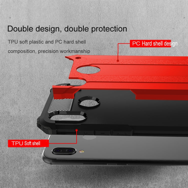 For Huawei P20 Lite Full-body Rugged TPU + PC Combination Back Cover Case (Red)