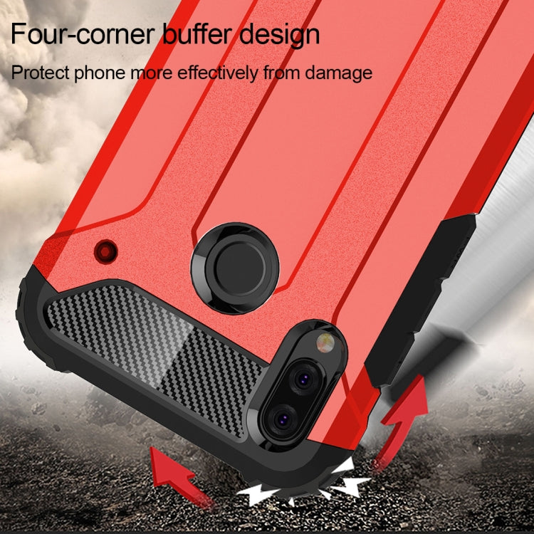 For Huawei P20 Lite Full-body Rugged TPU + PC Combination Back Cover Case (Red)