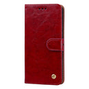 Business Style Oil Wax Texture Horizontal Flip Leather Case for Huawei Y6 (2018), with Holder & Card Slots & Wallet (Red)