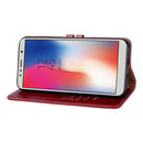 Business Style Oil Wax Texture Horizontal Flip Leather Case for Huawei Y6 (2018), with Holder & Card Slots & Wallet (Red)