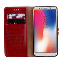 Business Style Oil Wax Texture Horizontal Flip Leather Case for Huawei Y6 (2018), with Holder & Card Slots & Wallet (Red)