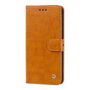 Business Style Oil Wax Texture Horizontal Flip Leather Case for Huawei Y6 (2018), with Holder & Card Slots & Wallet (Brown)