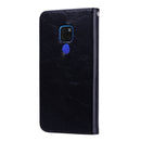 Business Style Oil Wax Texture Horizontal Flip Leather Case for Huawei Mate 20, with Holder & Card Slots & Wallet (Black)