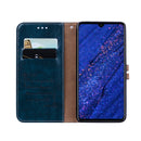 Business Style Oil Wax Texture Horizontal Flip Leather Case for Huawei Mate 20, with Holder & Card Slots & Wallet (Blue)