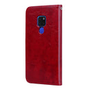 Business Style Oil Wax Texture Horizontal Flip Leather Case for Huawei Mate 20, with Holder & Card Slots & Wallet (Red)
