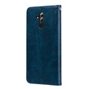 Business Style Oil Wax Texture Horizontal Flip Leather Case for Huawei Mate 20 Lite, with Holder & Card Slots & Wallet (Blue)