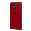 Business Style Oil Wax Texture Horizontal Flip Leather Case for Huawei Mate 20 Lite, with Holder & Card Slots & Wallet (Red)