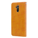 Business Style Oil Wax Texture Horizontal Flip Leather Case for Huawei Mate 20 Lite, with Holder & Card Slots & Wallet (Brown)