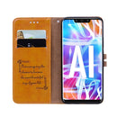 Business Style Oil Wax Texture Horizontal Flip Leather Case for Huawei Mate 20 Lite, with Holder & Card Slots & Wallet (Brown)
