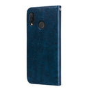 Business Style Oil Wax Texture Horizontal Flip Leather Case for Huawei Nova 3i & P smart Plus, with Holder & Card Slots & Wallet(Blue)