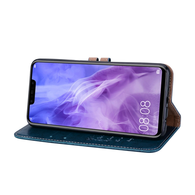 Business Style Oil Wax Texture Horizontal Flip Leather Case for Huawei Nova 3i & P smart Plus, with Holder & Card Slots & Wallet(Blue)