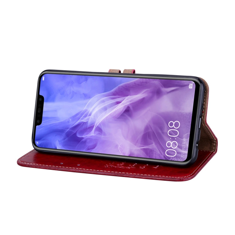 Business Style Oil Wax Texture Horizontal Flip Leather Case for Huawei Nova 3i & P smart Plus, with Holder & Card Slots & Wallet(Red)