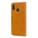Business Style Oil Wax Texture Horizontal Flip Leather Case for Huawei Nova 3i & P smart Plus, with Holder & Card Slots & Wallet(Brown)