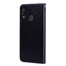 Business Style Oil Wax Texture Horizontal Flip Leather Case for Huawei Nova 3, with Holder & Card Slots & Wallet (Black)