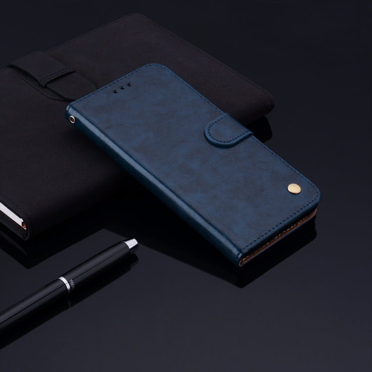 Business Style Oil Wax Texture Horizontal Flip Leather Case for Huawei Nova 3, with Holder & Card Slots & Wallet (Blue)