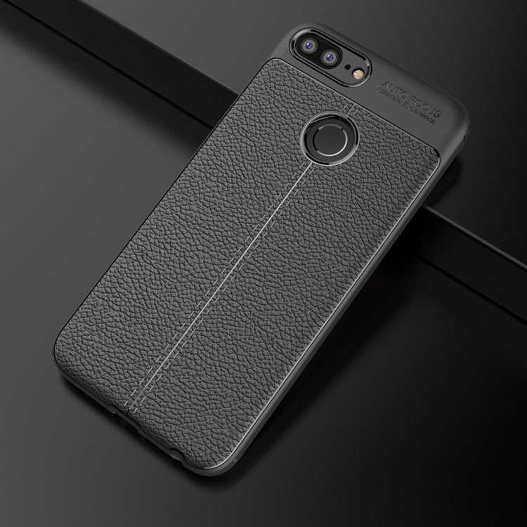For Huawei Honor 10 Lite Litchi Texture Soft TPU Protective Case (Black)