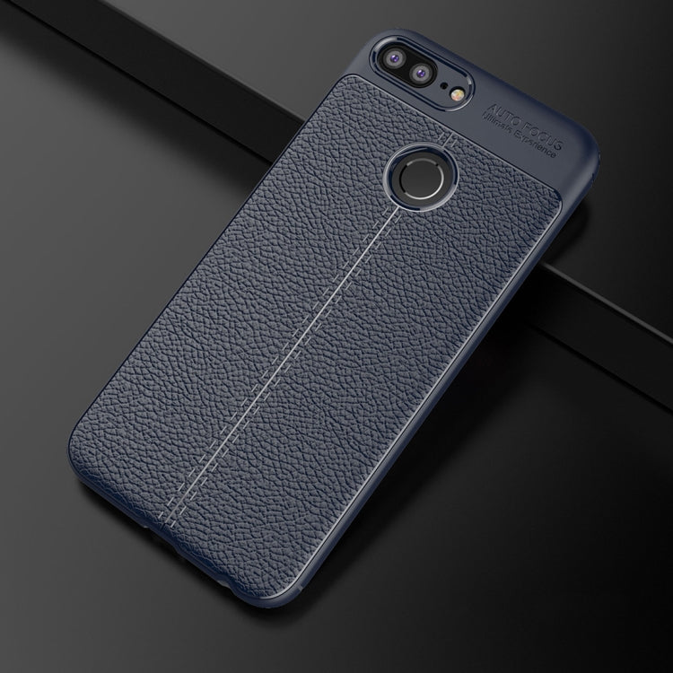 For Huawei Honor 10 Lite Litchi Texture Soft TPU Protective Case (Navy Blue)