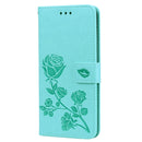 Rose Embossed Horizontal Flip PU Leather Case for Huawei Mate 20 Lite, with Holder & Card Slots & Wallet (Green)