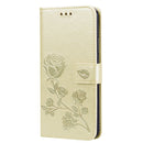 Rose Embossed Horizontal Flip PU Leather Case for Huawei Mate 20 Lite, with Holder & Card Slots & Wallet (Gold)