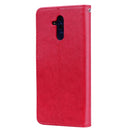 Rose Embossed Horizontal Flip PU Leather Case for Huawei Mate 20 Lite, with Holder & Card Slots & Wallet (Red)