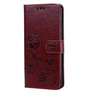 Rose Embossed Horizontal Flip PU Leather Case for Huawei Mate 20 Lite, with Holder & Card Slots & Wallet (Brown)