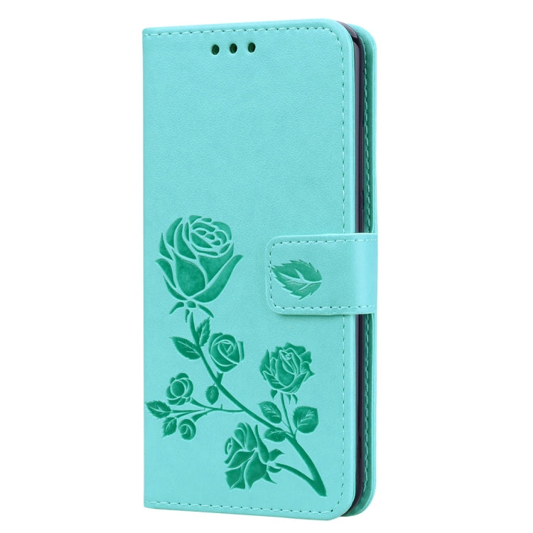 Rose Embossed Horizontal Flip PU Leather Case for Huawei Honor 10 Lite, with Holder & Card Slots & Wallet (Green)