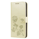Rose Embossed Horizontal Flip PU Leather Case for Huawei Honor 10 Lite, with Holder & Card Slots & Wallet (Gold)