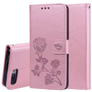 Rose Embossed Horizontal Flip PU Leather Case for Huawei Honor 10 Lite, with Holder & Card Slots & Wallet (Rose Gold)