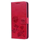 Rose Embossed Horizontal Flip PU Leather Case for Huawei Honor 10 Lite, with Holder & Card Slots & Wallet (Red)