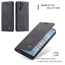 CaseMe-013 Multifunctional Retro Frosted Horizontal Flip Leather Case for Huawei P30 Pro, with Card Slot & Holder & Wallet (Black)