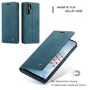CaseMe-013 Multifunctional Retro Frosted Horizontal Flip Leather Case for Huawei P30 Pro, with Card Slot & Holder & Wallet (Blue)
