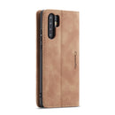 CaseMe-013 Multifunctional Retro Frosted Horizontal Flip Leather Case for Huawei P30 Pro, with Card Slot & Holder & Wallet (Brown)