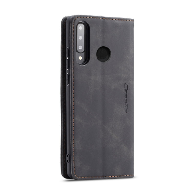 CaseMe-013 Multifunctional Retro Frosted Horizontal Flip Leather Case for Huawei P30 Lite, with Card Slot & Holder & Wallet (Black)