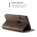 CaseMe-013 Multifunctional Retro Frosted Horizontal Flip Leather Case for Huawei P30 Lite, with Card Slot & Holder & Wallet (Coffee)