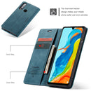 CaseMe-013 Multifunctional Retro Frosted Horizontal Flip Leather Case for Huawei P30 Lite, with Card Slot & Holder & Wallet (Blue)