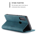 CaseMe-013 Multifunctional Retro Frosted Horizontal Flip Leather Case for Huawei P30 Lite, with Card Slot & Holder & Wallet (Blue)
