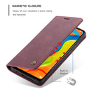CaseMe-013 Multifunctional Retro Frosted Horizontal Flip Leather Case for Huawei P30 Lite, with Card Slot & Holder & Wallet (Wine Red)