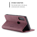 CaseMe-013 Multifunctional Retro Frosted Horizontal Flip Leather Case for Huawei P30 Lite, with Card Slot & Holder & Wallet (Wine Red)