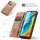 CaseMe-013 Multifunctional Retro Frosted Horizontal Flip Leather Case for Huawei P30 Lite, with Card Slot & Holder & Wallet (Brown)