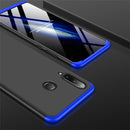 GKK Three Stage Splicing Full Coverage PC Case for Huawei Nova 4e / P30 Lite (Black Blue)