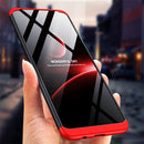 GKK Three Stage Splicing Full Coverage PC Case for Huawei Nova 4e / P30 Lite (Black Red)