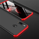 GKK Three Stage Splicing Full Coverage PC Case for Huawei Nova 4e / P30 Lite (Black Red)