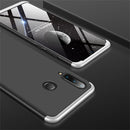 GKK Three Stage Splicing Full Coverage PC Case for Huawei Nova 4e / P30 Lite (Black Silver)