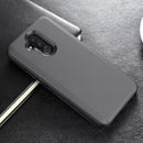 Mirror Clear View Horizontal Flip PU Smart Leather Case for Huawei Mate 20 Lite, with Holder (Black)