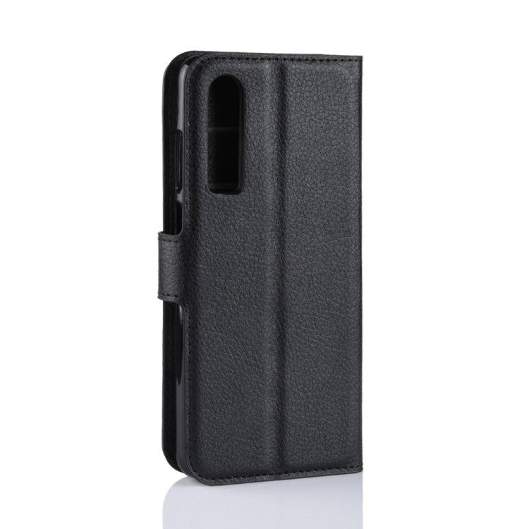 Litchi Texture Horizontal Flip Leather Case for Huawei P30, with Holder & Card Slots & Wallet (Black)